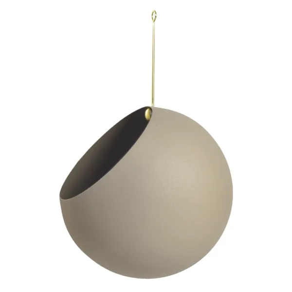 Maceta colgante AYTM GLOBE 32 cm Taupe