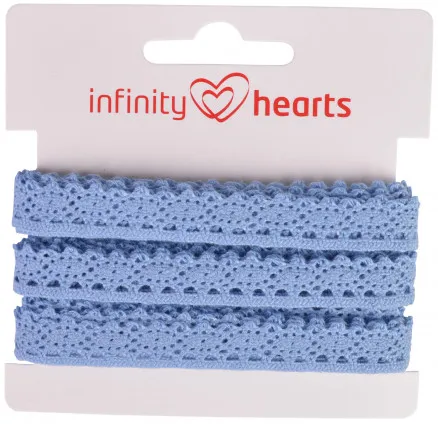 Cinta de encaje Infinity Hearts Poliéster 11mm 05 Azul - 5m