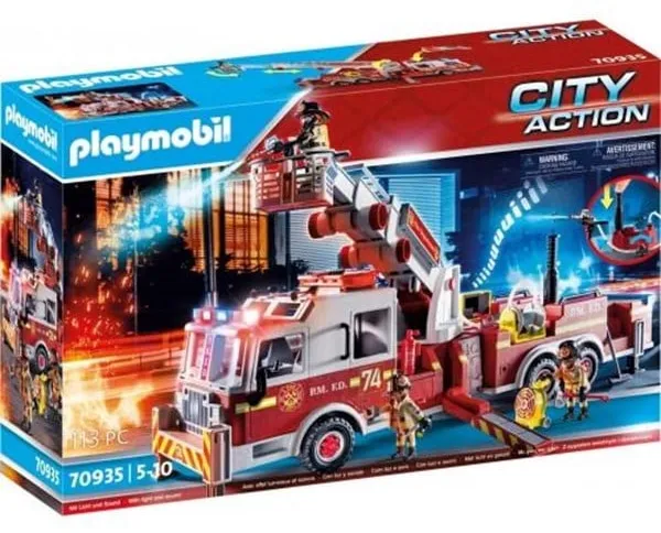 Playmobil City Action - Camión de bomberos: US Tower Escalera
