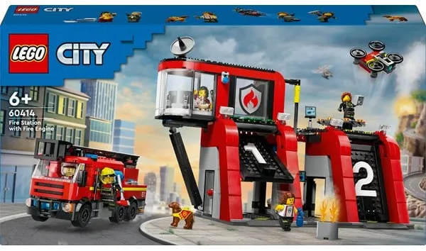 LEGO City 60414 Estación de bomberos con camión de bomberos