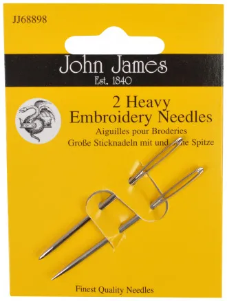 Agujas de bordar John James resistentes - 2 uds