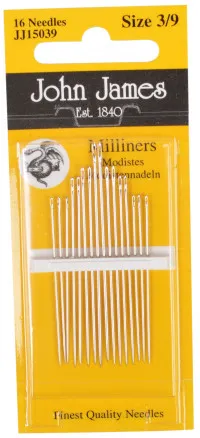 Agujas de bordar John James Talla 3/9 - 16 uds