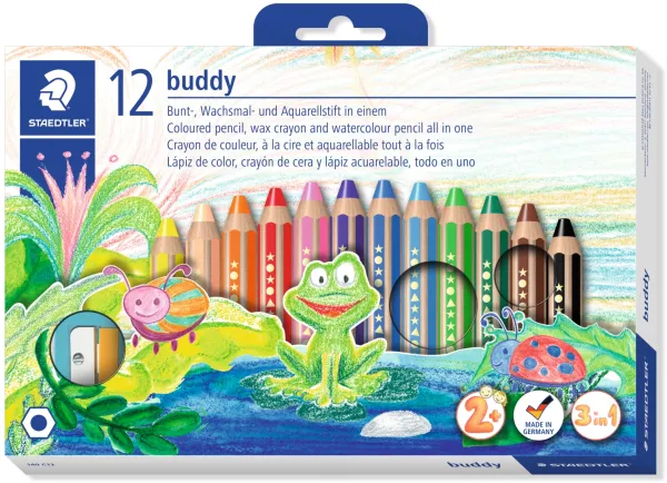 Lápiz de color Buddy chunky 3en1 (12)