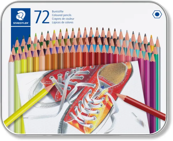 Lápices de colores Staedtler en caja metálica 72 uds