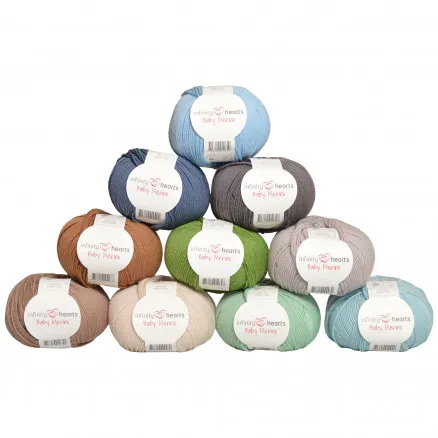 Infinity Hearts Baby Merino Paquete de Hilo 03 Colores de la Naturaleza - 10 uds - Infinity Hearts Baby Merino Paquete de Hilo 03 Colores de la Naturaleza