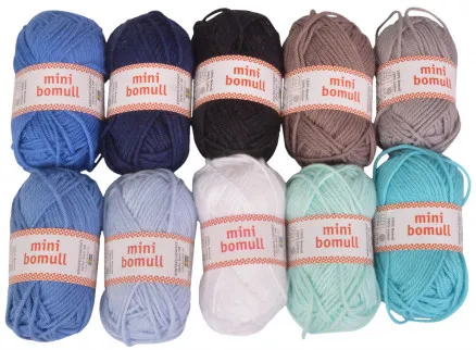 Järbo Minibomull Paquete de Hilos 09 Tonos Azules y Grises 10g - 10 uds - Järbo Minibomull Paquete de Hilos 09 Tonos Azules y Grises