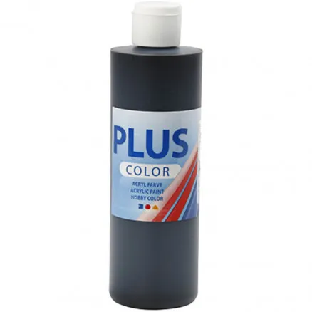 Pintura para manualidades Plus Color, negro, 250 ml/1 ud.