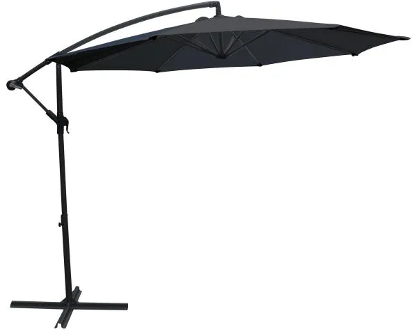 Sombrilla colgante gris oscuro 300cm