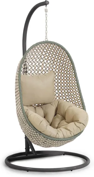 Cira, Silla colgante de exterior con soporte, multicolor, H197x105x105 cm