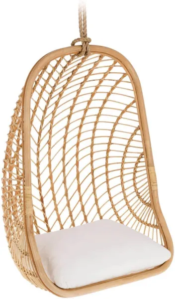 Ekaterina, Silla colgante de exterior, natural/blanco, H127x85x73 cm