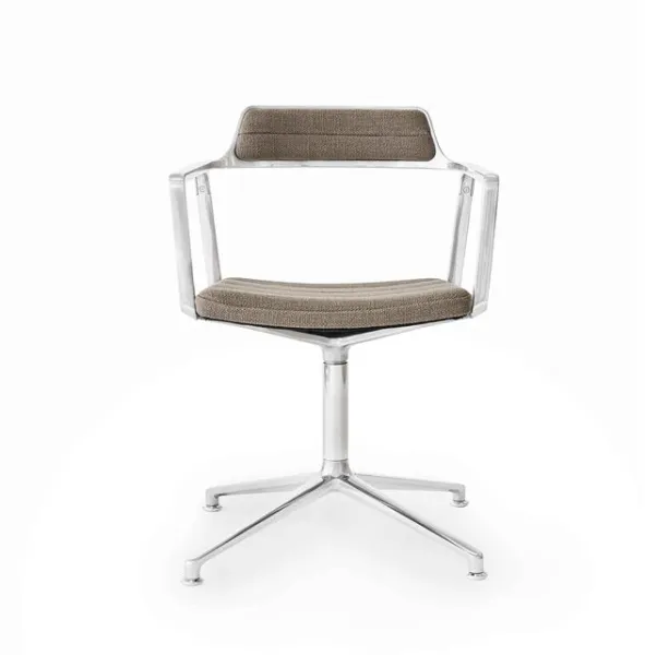 Vipp 452 Swivel Silla Giratoria Arena Oscura/Aluminio