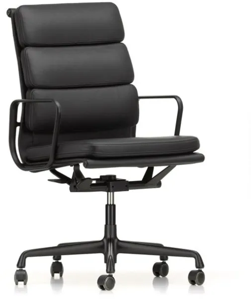 Vitra Soft Pad EA 219 Silla de oficina con giro y respaldo alto Nero