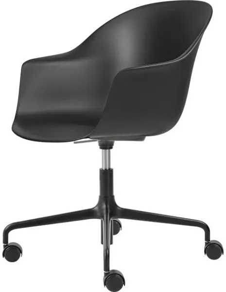 GUBI Bat Silla de Oficina Negro Mate/Negro