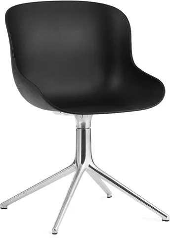 Normann Copenhagen Hyg Silla Giratoria Aluminio/Negro