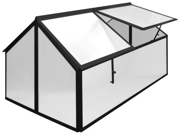 Invernadero mini negro 4 aperturas 120x80x67cm
