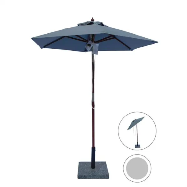 Sombrilla Venezia - 1,8 metros - gris