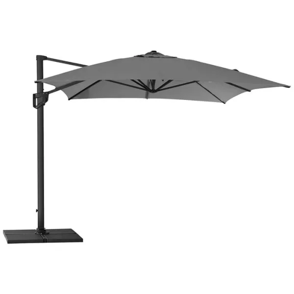 Sombrilla Cane-Line Hyde Luxe incl. base - 3x4 m. - Aluminio con tela antracita