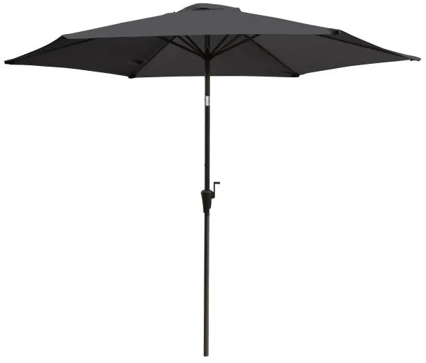 Sombrilla con manivela y función de inclinación gris oscuro 300 cm