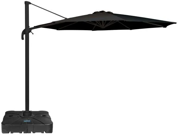 Parasol Roma con rotación negro 3m