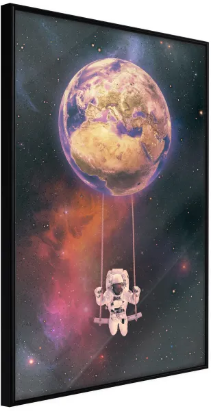 ARTGEIST Póster con marco - The Whole World is a Playground Dorado 30x45