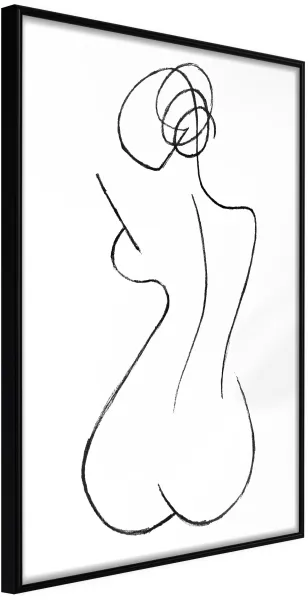 ARTGEIST Póster con marco - Hourglass Dorado con passepartout 20x30