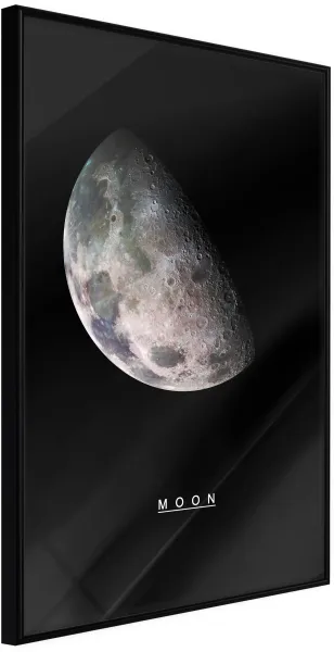 ARTGEIST Póster con marco - The Solar System: Moon Dorado con passepartout 20x30