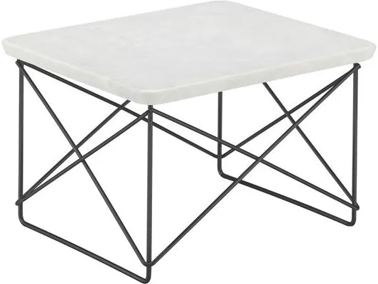Vitra Occasional LTR Mesita de Noche Mármol Claro/Negro