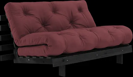 Karup Design Roots Sofá cama con colchón Roots 140x200 Burdeos/Negro lacado