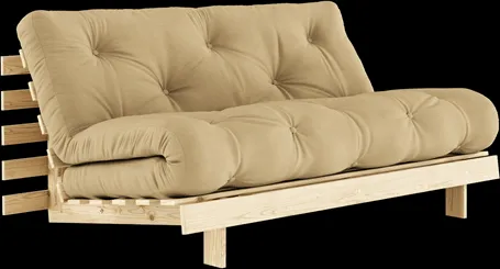Karup Design Roots Sofá cama con colchón 160x200 758 Trigo Beige/Pino