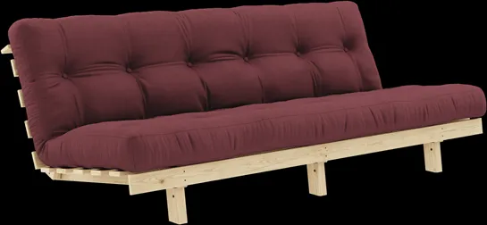 Karup Design Lean Sofá cama con colchón Alpha 130x200 Burdeos/Crudo