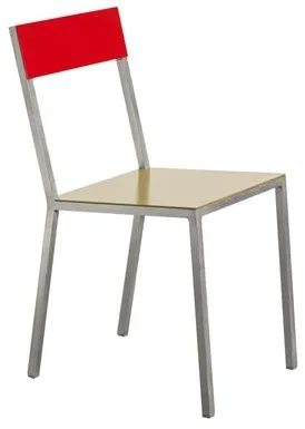Valerie Objects Alu Silla de comedor Curry/Rojo