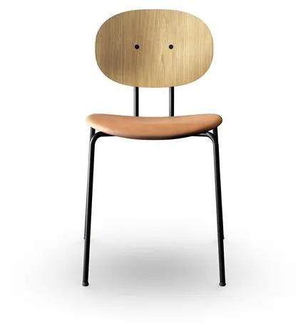 Sibast Furniture Piet Hein Silla de comedor Negra en Roble y Cuero Coñac