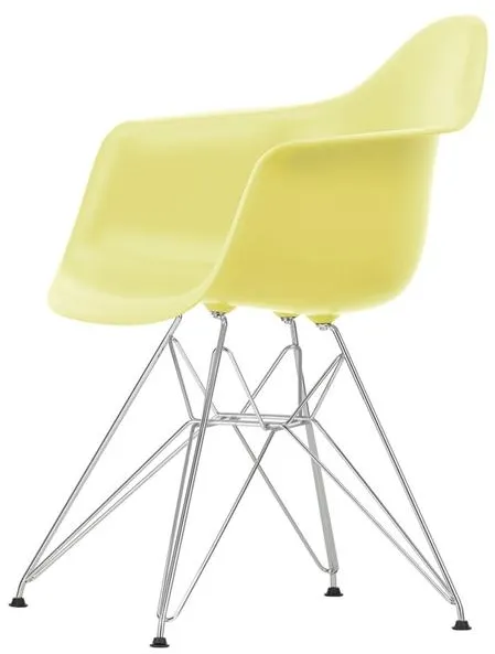 Vitra Eames Plastic DAR Silla de comedor RE Limón/Cromo