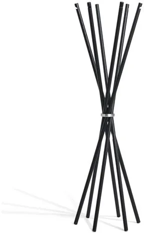 Møbel Copenhagen Coat Perchero de Fresno Lacado en Negro/Aluminio Pulido