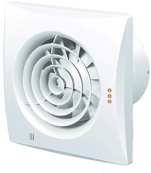 Ventilador Duka Pro 32TH controlado por humedad y tiempo, Ø125 mm, blanco