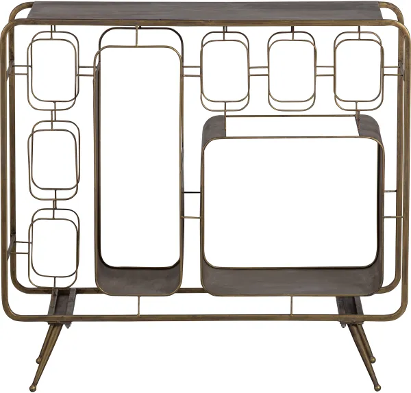 BEPUREHOME Collection botellero, con espacio para 8 botellas de vino - hierro de latón antiguo (H:80,5)